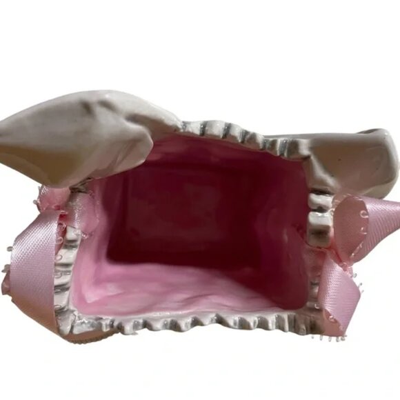 Vtg 1991 Goody Bag handmade ceramic Bunny with 3D face fun vase planter gift EUC - Picture 6 of 10